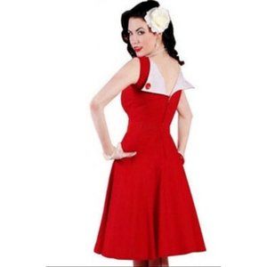 NWT Tatyana Bettie Page Megan Red Circle Dress